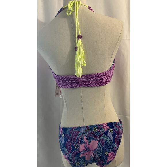 Victoria’s Secret REVERSIBLE Lace up Strappy BALI L+GEO KNOCKOUT M/L SWIM SUIT - Picture 10 of 13